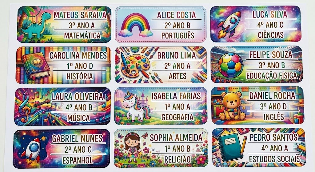 Etiqueta escolar